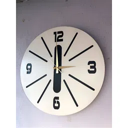 QEZNEF Black Solid Geometric Traditional Wall Clock-image-41