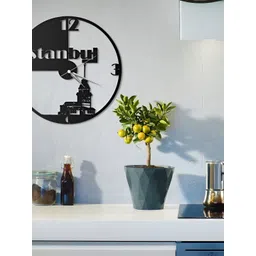 QEZNEF Black Solid Geometric Traditional Wall Clock-image-29