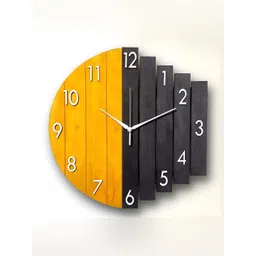 QEZNEF Black Solid Geometric Traditional Wall Clock-image-34