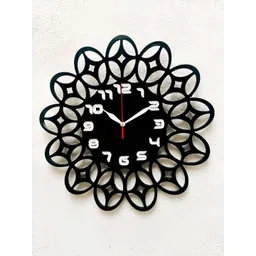 QEZNEF Black Solid Traditional Wall Clock-image-5