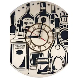 QEZNEF Black Solid Traditional Wall Clock-image-44