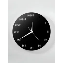 QEZNEF Black Solid Traditional Wall Clock-image-10