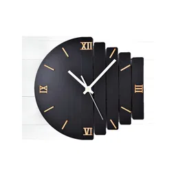 QEZNEF Black Solid Traditional Wall Clock-image-7