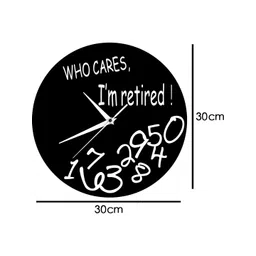 QEZNEF Black Solid Traditional Wall Clock-image-1