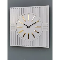 QEZNEF White Solid Geometric Traditional Wall Clock-picture-28