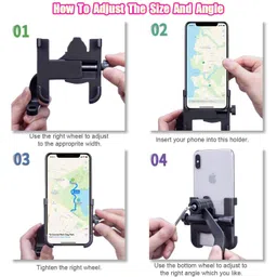 qiisx Mirror Fitting Metal Mobile Holder For Honda Activa 5G Bike Mobile Holder image 3