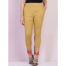 qioa Rangriti Women Solid Cotton Mid-Rise Regular Trousers-picture-37