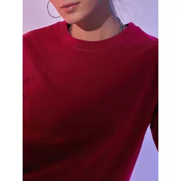 QIOA Round Neck Oversized Cotton T-shirt image 3