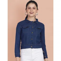 QIOA Women Lightweight Denim Jacket with Embroidered-picture-40