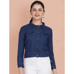 QIOA Women Lightweight Denim Jacket with Embroidered-picture-30