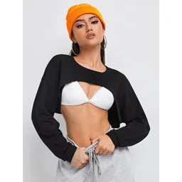 QIOA Women Solid Boxy Crop Top-picture-22