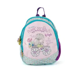 QIPS Girls Sea Green & Purple Graphic Backpack image 1