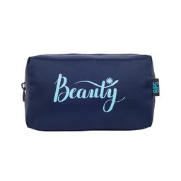 QIPS Rectangular Beauty Cosmetic Pouch - Navy Blue image 2