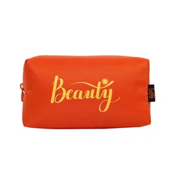 QIPS Rectangular Beauty Cosmetic Pouch - Orange image 2