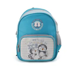 QIPS Unisex Kids Turquoise Blue & Grey Graphic Printed Backpack-picture-18
