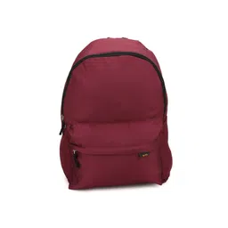 QIPS Unisex Maroon Solid Backpack-picture-15