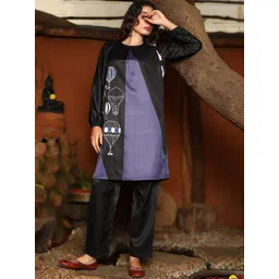 QISSA Women Printed Regular Kurta with Trousers-picture-22