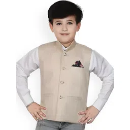 Qitty Boys Solid Stand Collar Nehru Jacket-picture-44