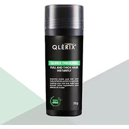 QLERIX Hair Building Fibers (Black) 25g - Hair Fibres For Thin & Bald Spots - Hair Thickening Fibers Powder Wax For Men & Women | Instant Hair Building Fibers for Thicker, Fuller-Looking Hair-picture-21