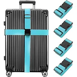 Qolixs Luggage Straps for Suitcases, Heavy Duty Adjustable Luggage Straps Suitcase Belts with Name ID Card, Wide Travel Accessories Packing Straps-picture-30