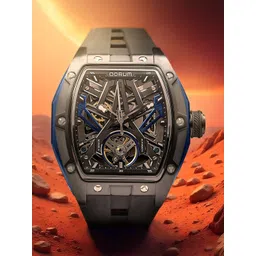 QORUM INDIA Men Skeleton Analogue Motion Powered Watch QI 9191 G-1-Black Dial-picture-17