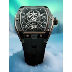 QORUM INDIA Men Skeleton Dial & Analogue Watch QI 9191 G-3-Black Dial-picture-27