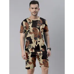 QOSHA Men Printed Night suit-picture-22