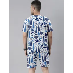 QOSHA Men Printed Night suit image 2