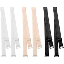 qoxolyz 3 Pairs Bra Strap Replacement Women's Convertible Bra Straps, Adjustable Underwear Shoulder Strap, Bra Shoulder Straps Removable Multi Color Women Bra Straps(14mm)(15mm)-picture-42