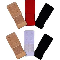 qoxolyz Women Bra Hook Extender - 2 Hook 3 Eye Design with Extra Elastic for Comfort and Band Length Adjustment - Bra Extender Combo Pack (Set of 6)-picture-30