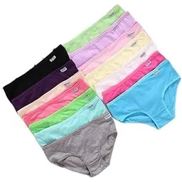 qoxolyz Women Hipsters Panties 100% Super Soft Cotton Hipster Ladies Plain Bright Panty/Innerwear Soft Panties Underwear Combo Pack (Colour May Very)-picture-43