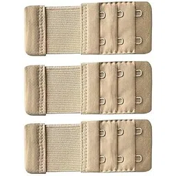 qoxolyz Women's Plain/Solid Bra Extender (Skin, White, Black)-picture-25