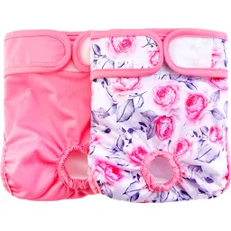 qpets 2 Pack Pet Use Soft Reusable Female Dog Diapers 120ml Water Washable Dog Diapers-picture-15