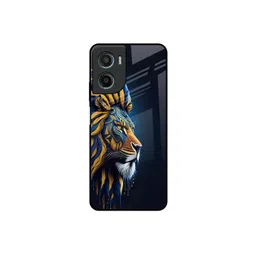 QRIOH Animated Lion Printed Motorola G05 Glass Back Case Mobile Accessories-picture-18