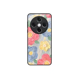 QRIOH Floral Canvas Oppo Find X8 Pro Glass Back Case Mobile Accessories-picture-47