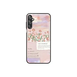 QRIOH Floral Printed Lightweight Silicone Samsung Galaxy M15 5G Glass Back Case-picture-40