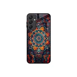 QRIOH Floral Printed Samsung Galaxy A25 5G Boho Orbit Glass Back Case Mobile Accessories-picture-10