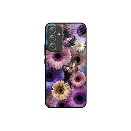 QRIOH Floral Printed Sleek & Lightweight Silicone Samsung Galaxy A54 5G Glass Back Case-picture-16