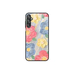 QRIOH Floral Printed Sleek & Lightweight Silicone Samsung Galaxy M15 5G Glass Back Case-picture-28