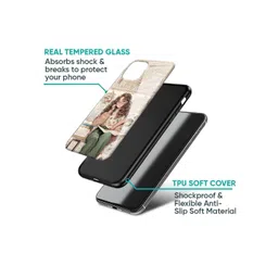 QRIOH Graphic Printed Sleek & Lightweight Silicone Samsung Galaxy M54 5G Glass Back Case image 3