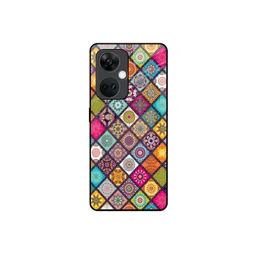 QRIOH Mandala Printed OnePlus Nord CE 3 5G Glass Back Case-image-2