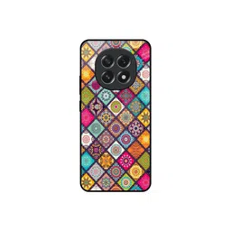 QRIOH Mandala Printed Oppo F29 5G Glass Back Case Mobile Accessories-image-7