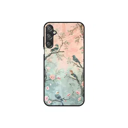QRIOH Nature's Chorus Printed Samsung Galaxy M15 5G Glass Back Case Mobile Accessories-picture-29