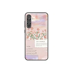 QRIOH Petal Dream Floral Printed Samsung Galaxy A56 5G Glass Back Case Mobile Accessories-picture-12