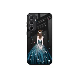 QRIOH Queen Of Fashion Printed Samsung Galaxy A35 5G Glass Back Case Mobile Accessories-picture-10