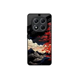 QRIOH Quirky Printed Poco X7 5G Scarlet Serenity Glass Back Case-picture-21