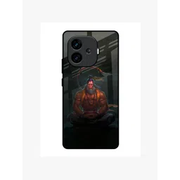 QRIOH Unisex iQOO Neo 10R 5G Lord Hanuman Animated Glass Back Case Mobile Accessories-picture-16