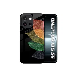 QRIOH Unisex OnePlus 13s 5G Tropical Colorful Leaves Shockproof Real Glass Back Case-picture-25