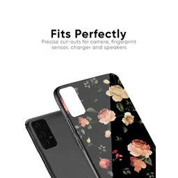 QRIOH Unisex Vivo T4x 5G Floral Shockproof Glass Back Case image 2
