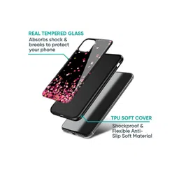 QRIOH Women Heart Rain Fall Glass Printed Vivo T4 Ultra 5G Silicone Back Case image 5